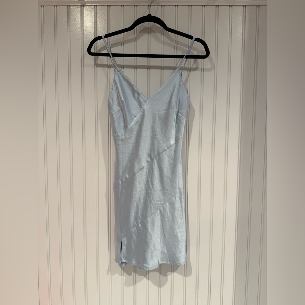 Princess Polly Blue Slip Mini Dress Spaghetti Strap Cocktail